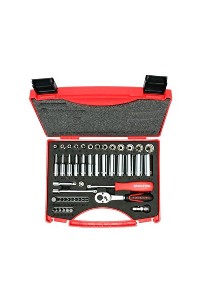 İzeltaş IZELTAS 14000005131 1/4 Altı Köşe Lokma Takımı ve Bits Set 48 Parça