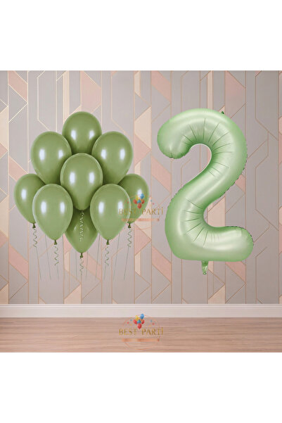 BEST PARTİ Best 2 Year Old Green Themed Birthday Party Set