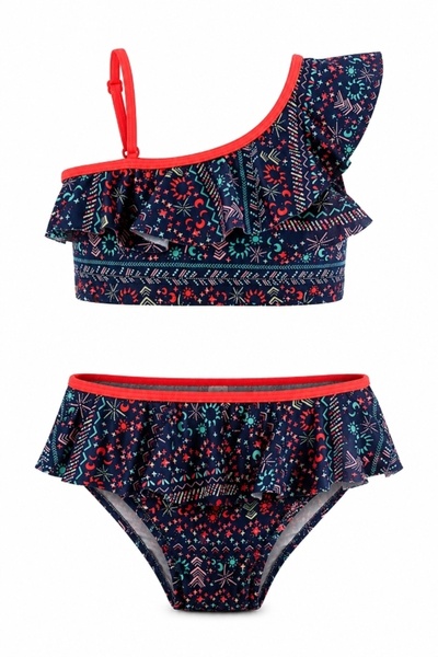 Starinci Mayo Set de bikini pentru fete cu model și detalii volanate