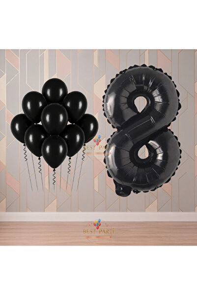 BEST PARTİ Best 8 Year Old Black Themed Birthday Party Set