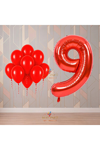 BEST PARTİ Best 9 Year Old Red Themed Birthday Party Set