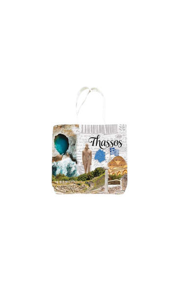 NO BRAND Υφασμάτινη τουριστική τσάντα καμβάς - Thassos - 45*40*10cm - 871995