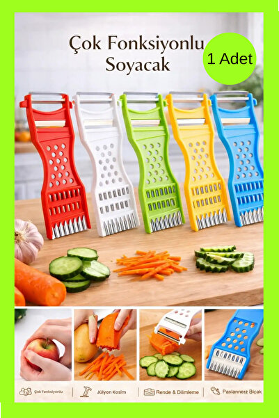 Shopura Rende Soyacak 5-Function Vegetable and Fruit Peeler Potato Carrot Cuc...
