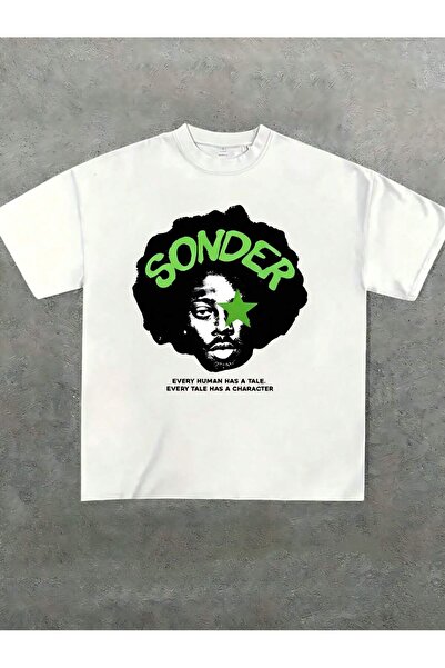 SVART WEAR Sonder Printed Oversize Boxy Cut Unisex 100% Cotton T-Shirt (190 Gsm)