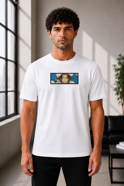 FAUNION Unisex Oversize One Piece Portgas D. Ace Embroidered Anime T-Shirt 10...