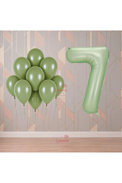 RÖNESANS PARTİ Rönesans 7 Year Old Green Themed Birthday Party Set