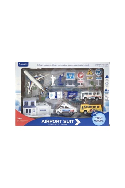 NO BRAND Σετ αεροδρόμιο με αεροπλάνο & αξεσουάρ - A620-3 - 233299
