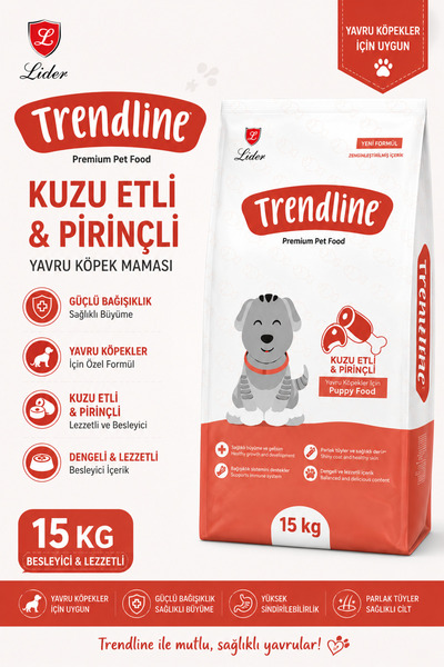 Kuzu Etli Yavru Köpek Maması 15 KG