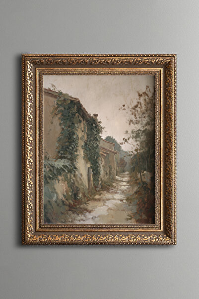 epiqart Vineyred Street - Vintage Patterned Painting - Thick Model