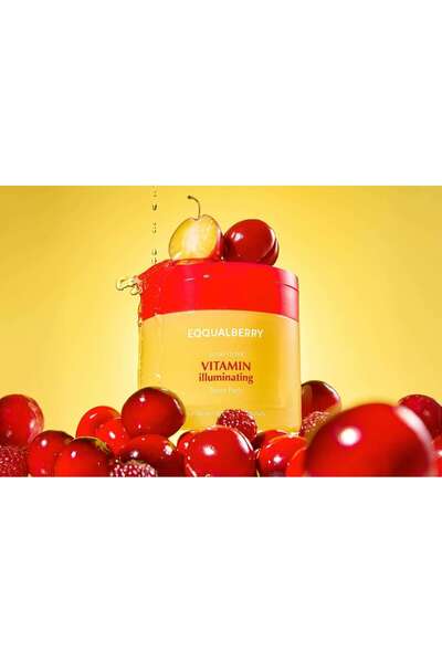 EQQUALBERRY وسادات تونر فيتامين إلوميناتينج 180 مل / 70 وسادة