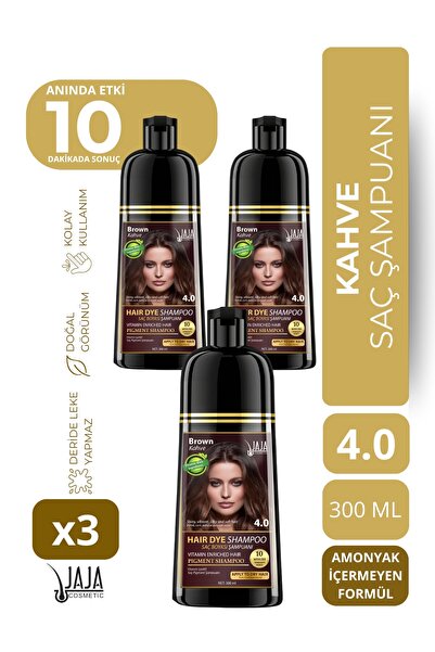 Jaja Kahve (Brown) Saç Şampuanı 4.0 | 300 ML & 3 adet Beyazlar İçin