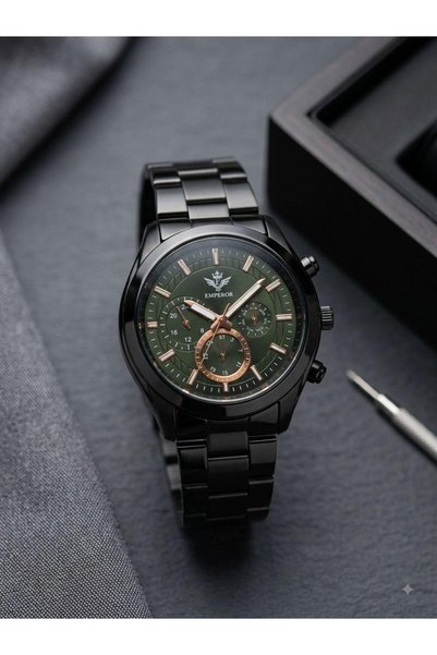 Emperor Marka Fonksiyon İndeksli Spor Metal Quartz Mekanizma Erkek Kol Saatleri