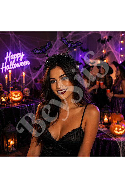 BeySüS Halloween Bat Figured Swinging Crown Purple