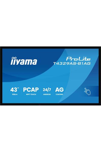 IIYAMA T4329AS-B1AG Ecran interactiv de 43 de inci, 4K UHD, Atingere în 20 de...