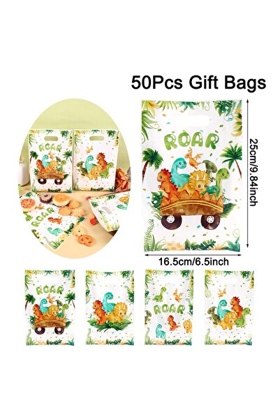 Choice as picture 50pcs 10/20/50pcs Dinosaur Plastic Gift Bag Candy Bag Dinos...