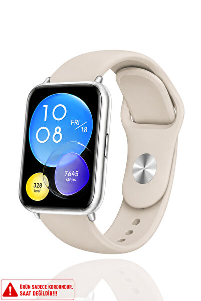 Auraks Huawei Watch Fit 2 Uyumlu Yumuşak Silikon Spor Tasarım Ayarlanabilir C...