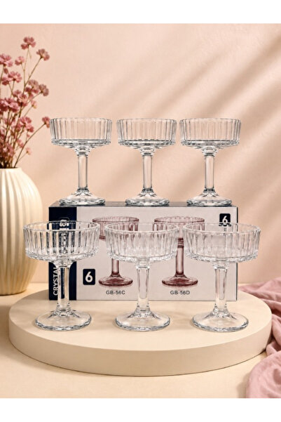 ALİNA HOME 6 Li Glass Stand for Presentation/Dolmetsch Bowl 6*8cm