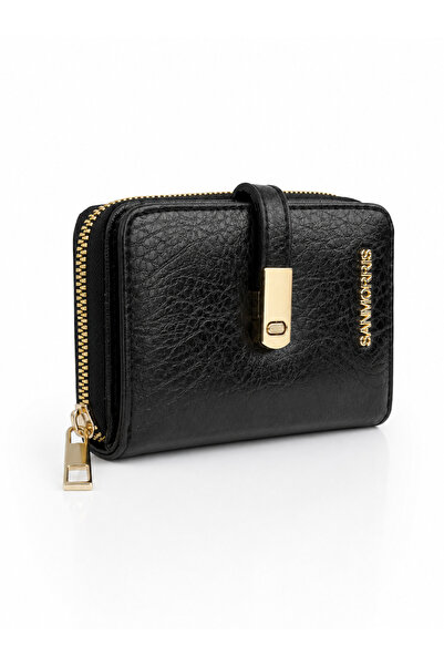 Sanmorris Women's Gold Detailed, Stylish and Convenient Multi-Compartment Wal...