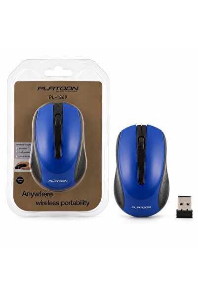 Platoon PL-1869 Kablosuz Wireless 2.4GHz USB Nano Alıcı Mouse
