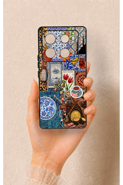 Vip Case İnfinix Note 40 Pro Uyumlu Osmanlı ve Türk Kültürü Desenli Silikon K...