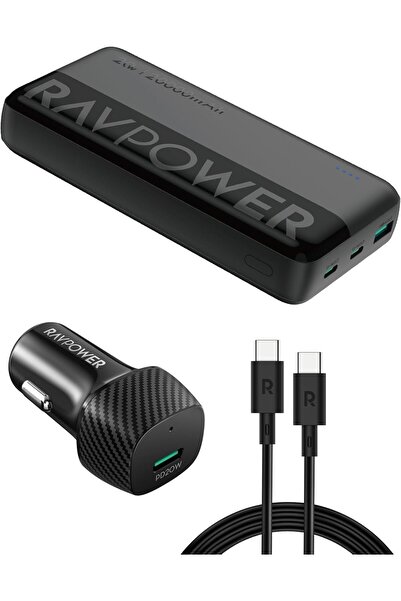 RavPower بنك طاقة PB1229 بقوة 20 واط وسعة 20000 مللي أمبير في الساعة مع شاحن ...