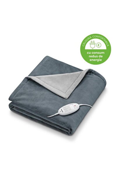 Beurer HD75 Electric Blanket, 100 W, 6 Temperature Settings (Dark Grey)