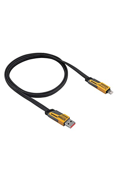Akyga Cablu USB 4-în-1 AK-USB-57, USB-A/USB-C la Lightning, 1 m, 65 W