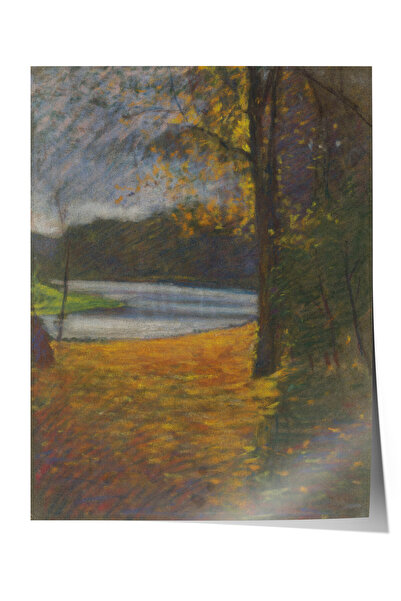 Zestia Poster impresionist premium, Lac și copaci în toamnă, Nr.: 20594