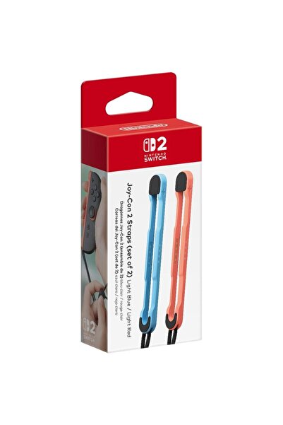 Nintendo Set of 2 Wrist Straps for Switch 2 Joy-Con 2, Light Blue/Light Red