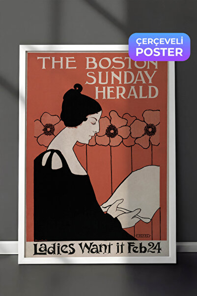 Zestia Art Nouveau zidna slika sa belim okvirom, poster iz vintage modnog čas...