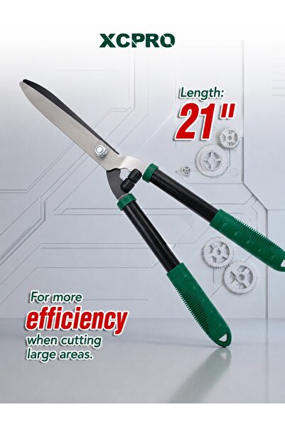 XCPRO Hedge Shears, Hedge Clippers, Garden Shears - 21 Inch Long Handle, Heat...