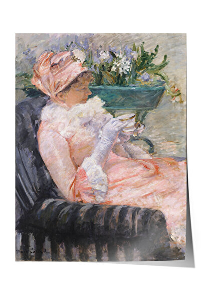 Zestia Poster impresionist premium, Femeie elegantă care bea ceai, Nr.: 20689