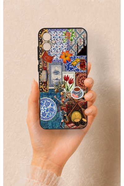 Vip Case Samsung A05 Compatible Ottoman and Turkish Culture Patterned Silicon...
