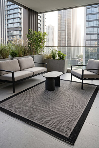Aden Sisal Plus Hasır Dokuma Halı | Kaymaz Tabanlı Mutfak Halısı | Modern Bor...