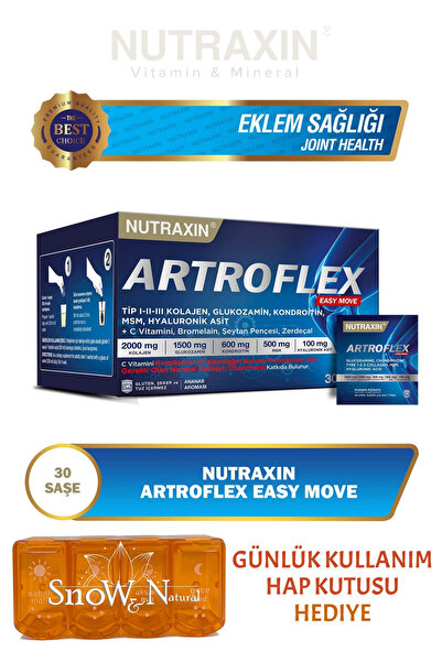 Nutraxin Artroflex Easy Move 30 Saşe (Glukozamin, Kondroitin, MSM, Tip 1-2-3 ...