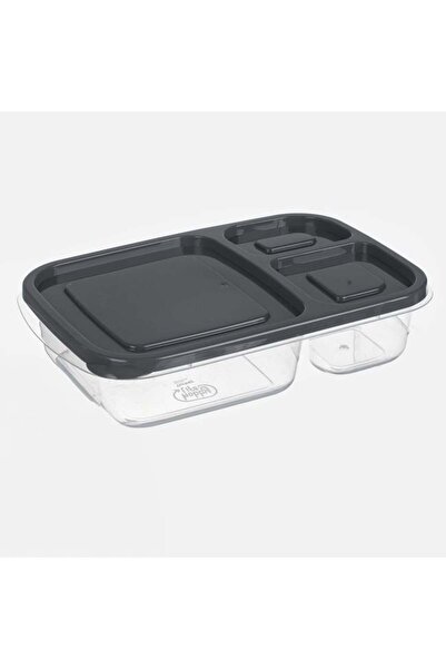 CATIANO Caserola cu 3 Compartimente & Capac Gri 1,15L