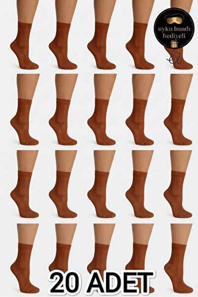 Müjde 20 Pack Bronze Color (38) 20 Den Thin Women's Socks & Special Design Sl...