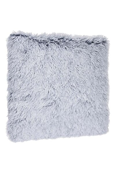 CATIANO Perna Decorativa de Iarna din Imitatie de Blana Gri Shaggy 50x50cm