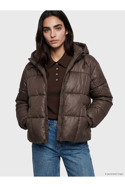 LC Waikiki Hooded Women's Inflatable Coat