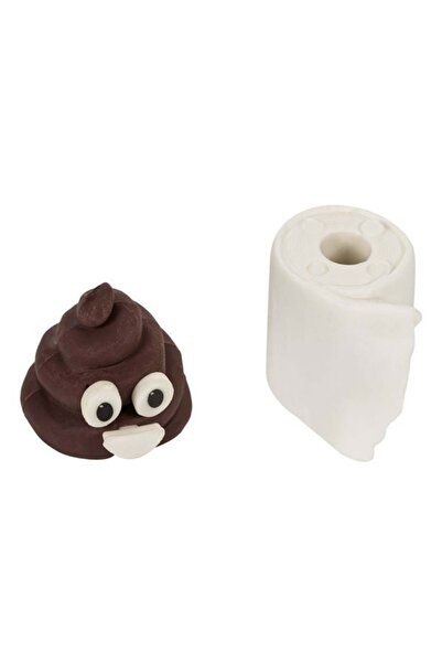 CATIANO Radiere 3D cu Model Emoji & Hartie Igienica - 2buc