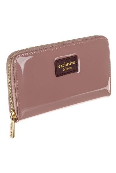 CATIANO Portofel Dama Roz Stralucitor Patch 19x10x2cm