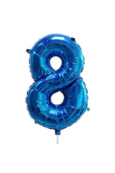 CATIANO Balon Petrecere din Folie Bleu Metalizat Nr.8 - 61cm