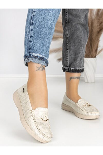 Annalise Pantofi casual dama bej din material textil Zanziah
