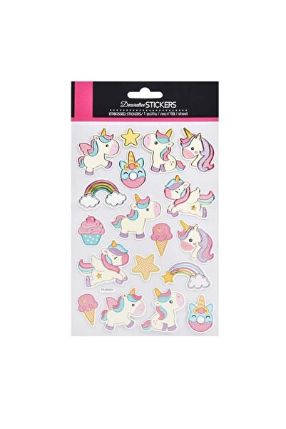 CATIANO Autocolante Baby Unicorn de Culori Pastel - 18buc