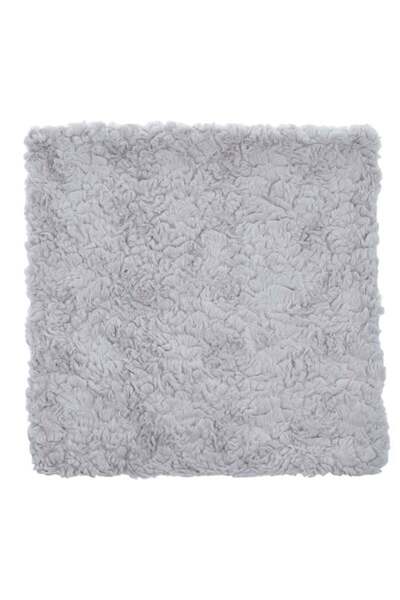 CATIANO Fata de Perna Decorativa de Iarna din Imitatie de Blana Gri 40x40cm