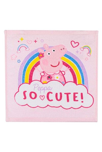 CATIANO Prosopel din Bumbac Roz Peppa pentru Copii 30x30cm
