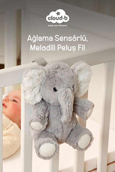 Cloud-B Melodili Peluş Fil Uyku Arkadaşı 15x17x21,5cm