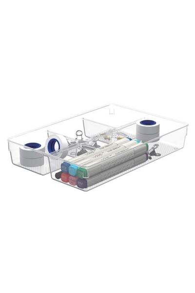 CATIANO Organizator Transparent din Plastic cu 4 Compartimente pentru Sertare...