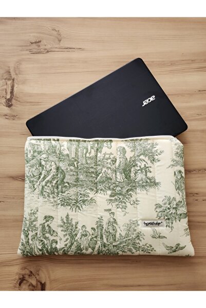 Ayza Stüdyo 15-16 Inch MacBook Compatible Quilted Laptop Sleeve - Old Time Gr...