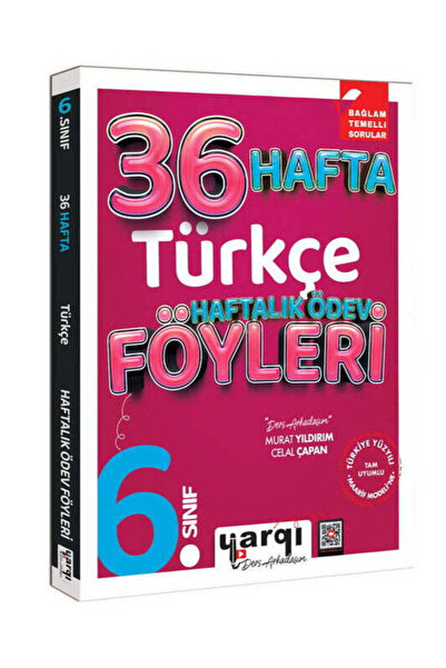 Yargı Yayınevi Yargı Yargı Ders Arkadaşım 6.Sınıf Türkçe 36 Haftalık Ödev Föy...